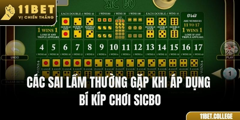 Các sai lầm thường gặp khi áp dụng bí kíp chơi Sicbo