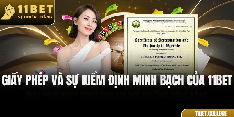 Giấy phép và sự kiểm định minh bạch của 11Bet